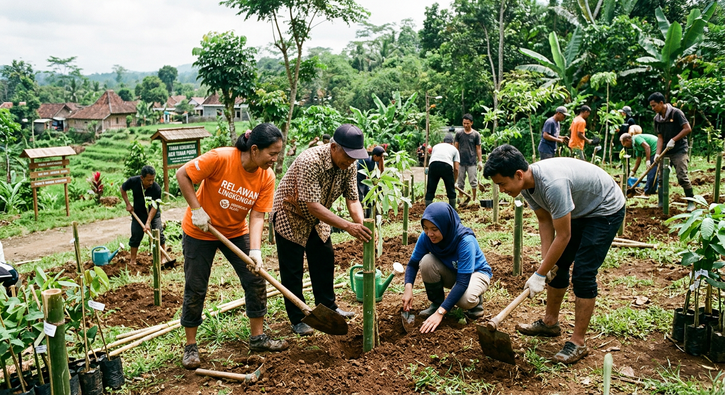 LIVESGP SIKKA Hijau - Program lingkungan seperti gotong royong dan penanaman pohon.